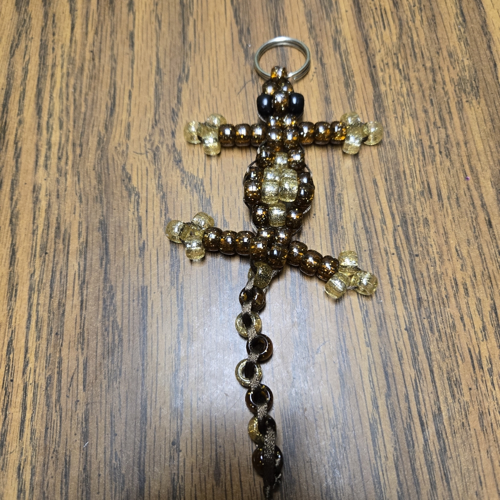New Hand Made Gecko Beaded Keychain 5$